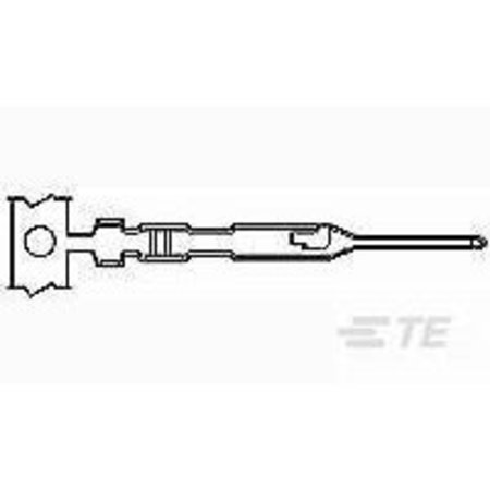 TE CONNECTIVITY Connector Accessory, 0.025In Min Cable Dia, 0.054In Max Cable Dia, Contact, Phosphor Bronze 5-104506-7